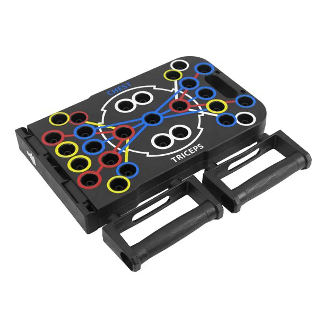 PushForce System™ Tabla de Flexiones sistema de flexiones guiadas + bandas de resistencia