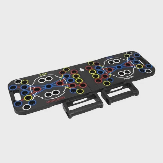 PushForce System™ Tabla de Flexiones sistema de flexiones guiadas + bandas de resistencia
